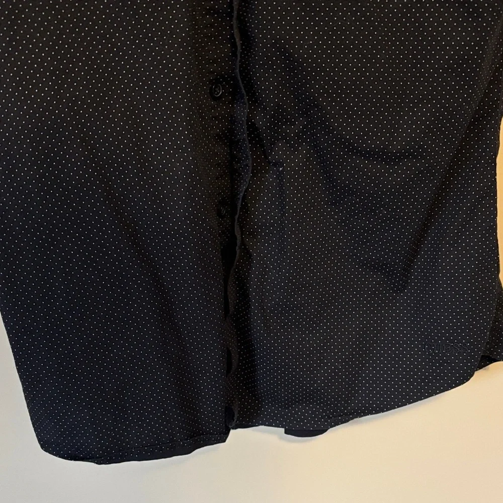 Guess Black Casual Button Down Shirt Polka Dot - Picture 8 of 9
